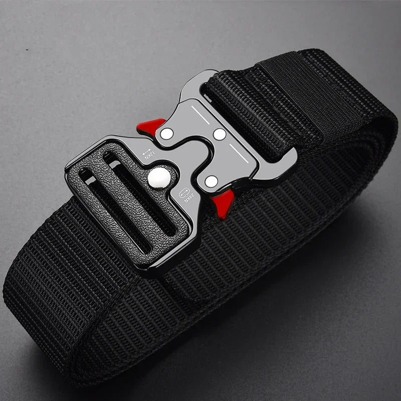 Genuine Tactical Belt Quick Release Outdoor Military Belt Soft Real Nylon Sports Accessories Men And Women Black Belt