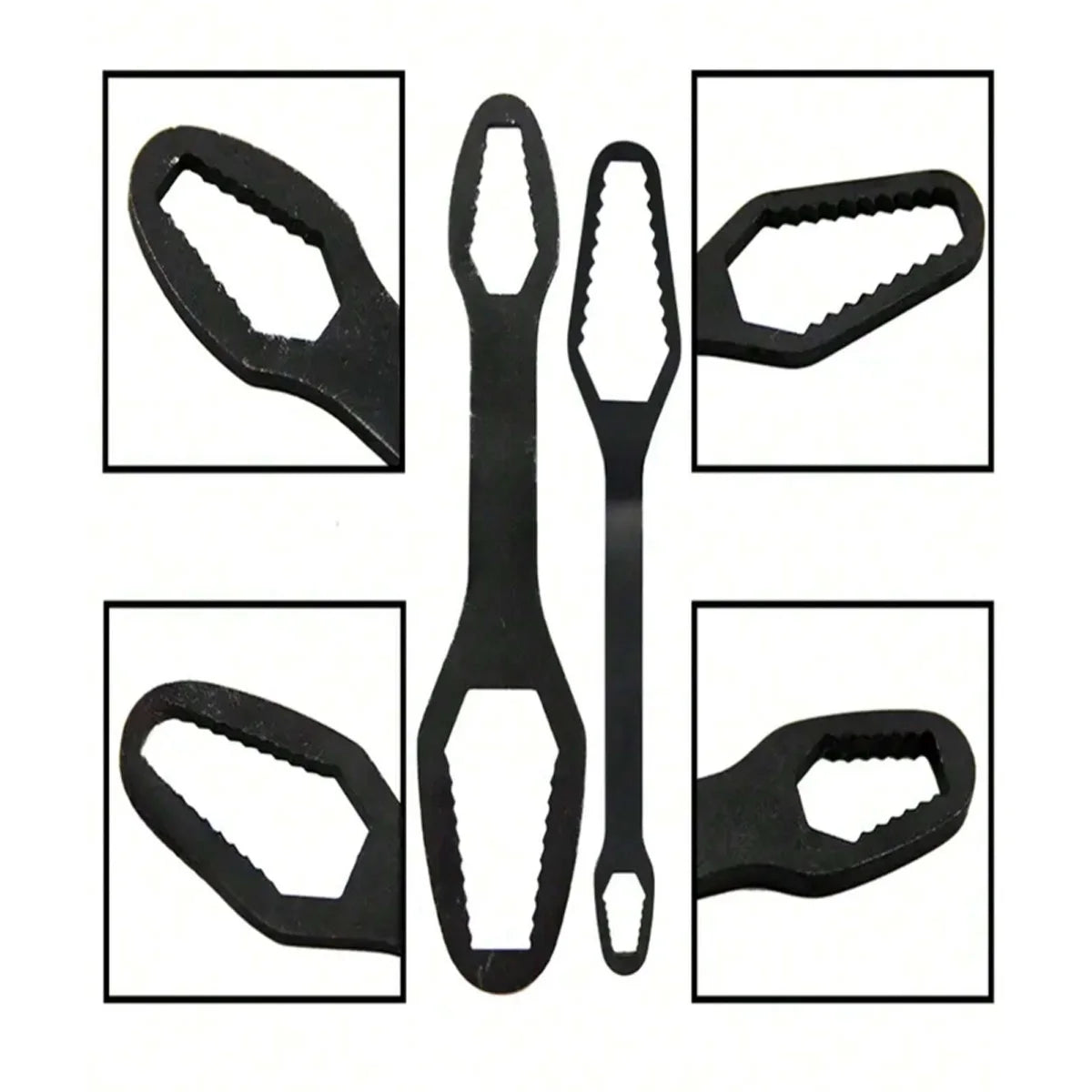 PINMOAP 1PC Multi Functional Wrench With Adjustable Self Tightening Double Head Wrench Convenient Tool For Cars Bicycles Homes