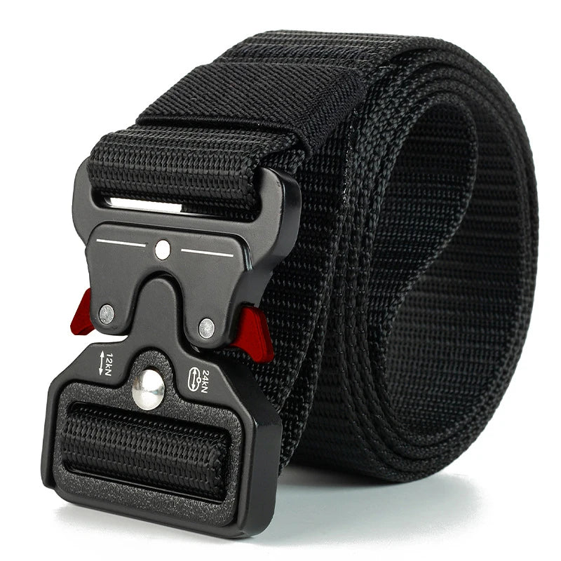 Genuine Tactical Belt Quick Release Outdoor Military Belt Soft Real Nylon Sports Accessories Men And Women Black Belt